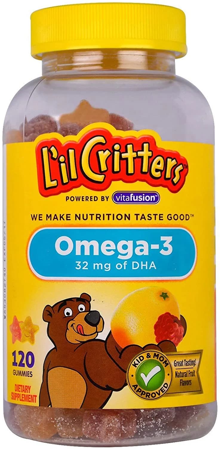 Omega Fish with DHA 120, 3 Gummies by L'il Critters