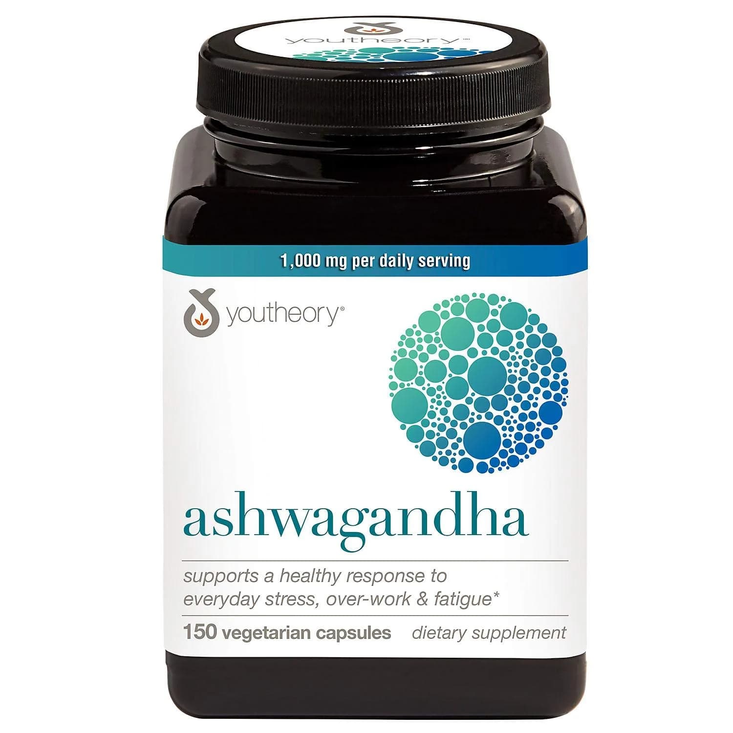 Ashwagandha Vegetarian Capsules Net Wt, 150 Count by youtheory