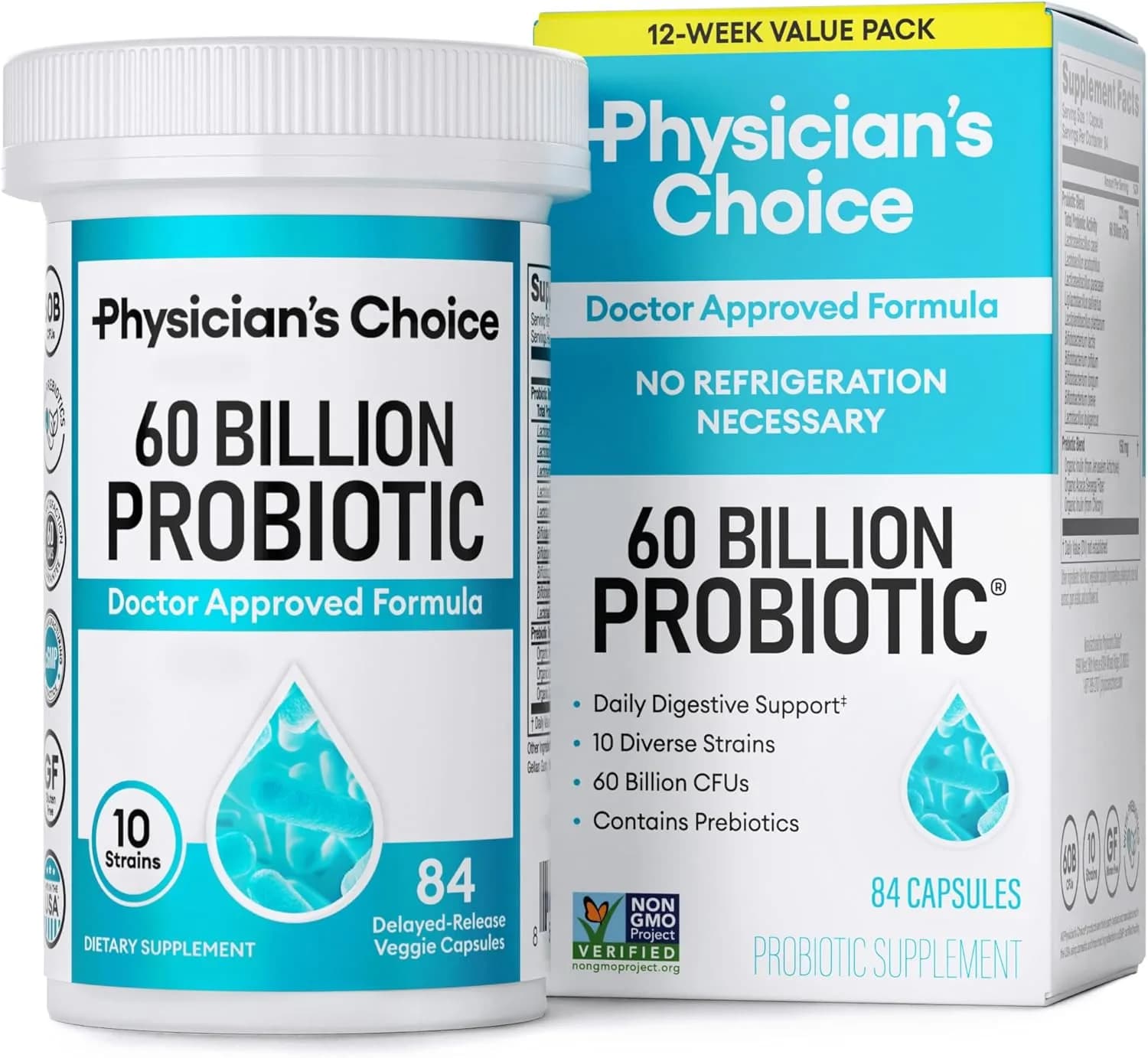 Physician's Choice Probiotics 60 Billion 84 Capsules