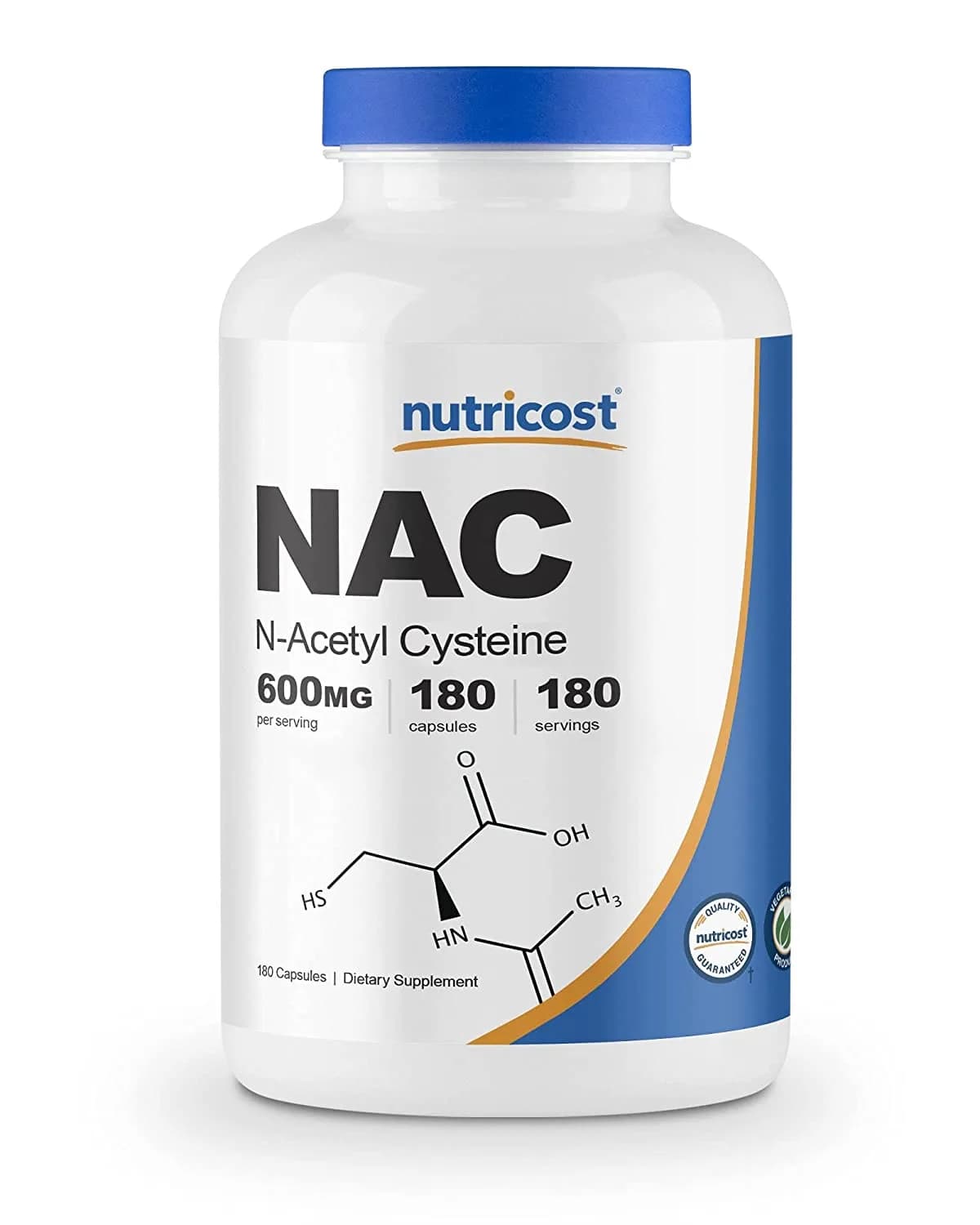 Nutricost, N-Acetyl Cysteine (NAC) 600mg, 180 Capsules