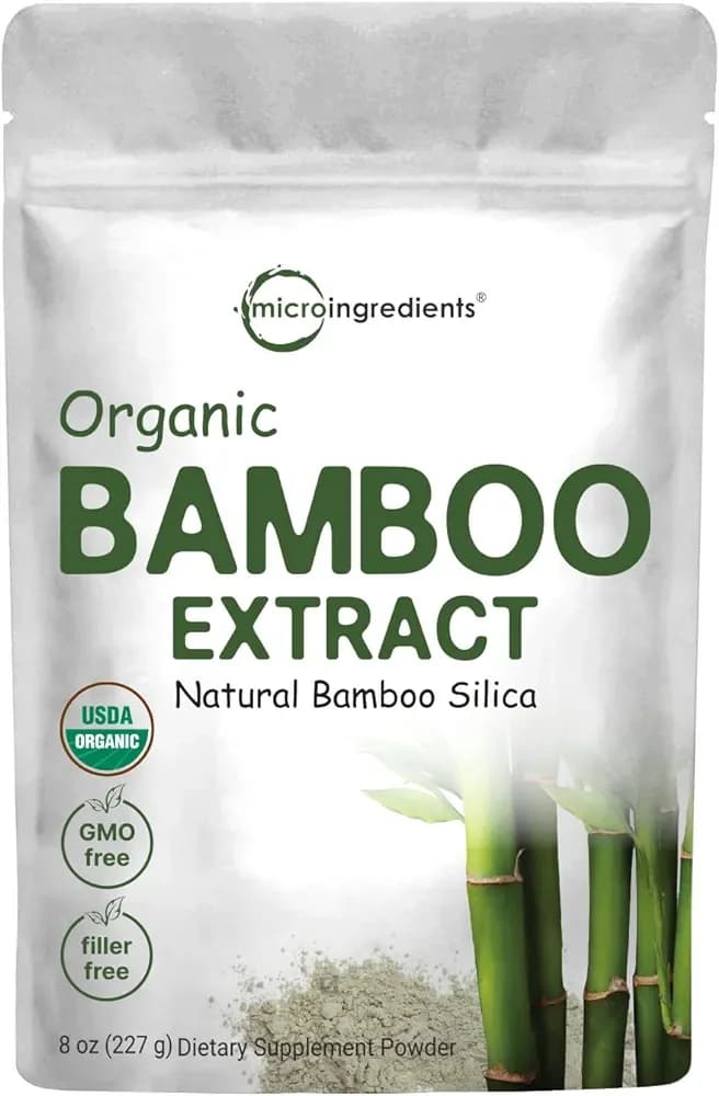 Organic Bamboo Extract Powder | Silica for Hair, Skin, Nails & Joints | 227 gm