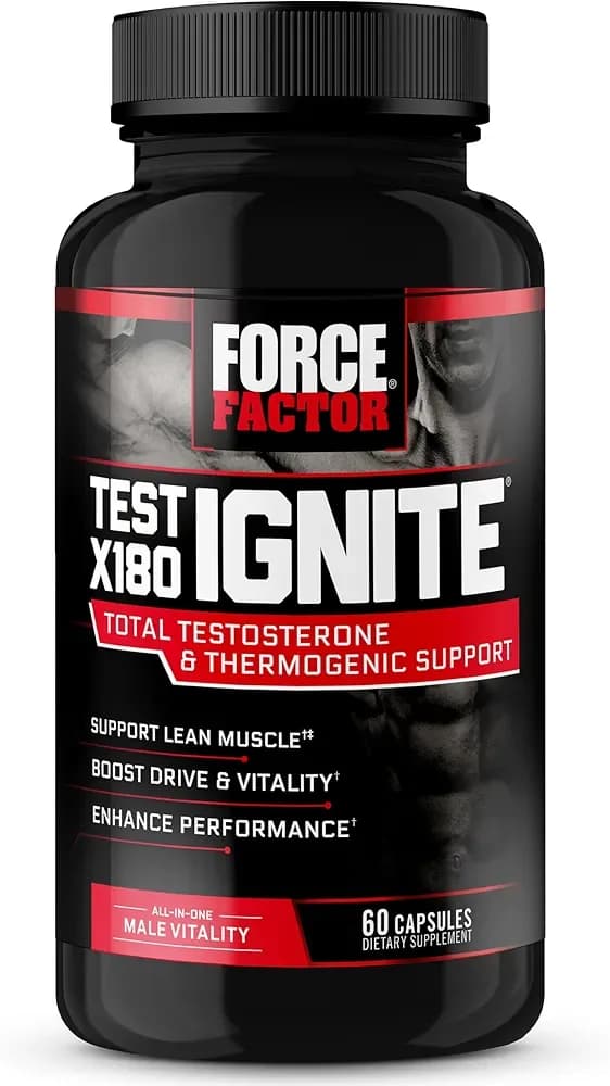 Test X180 Ignite Testosterone Booster Energy, 60 Capsules by Force Factor