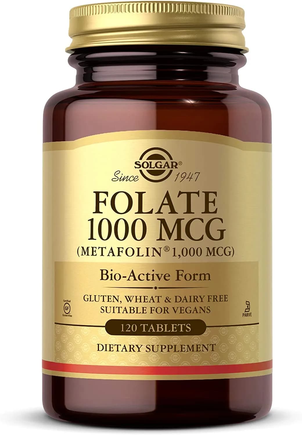Solgar Folate 1000 mcg, 1000 mcg Bio-active Metafolin - Heart Health -120 Tablets سولجار فولات 1000 ميكروجرام ، ميتافولين النشط بيولوجيا ، لصحة القلب ، 120حباية