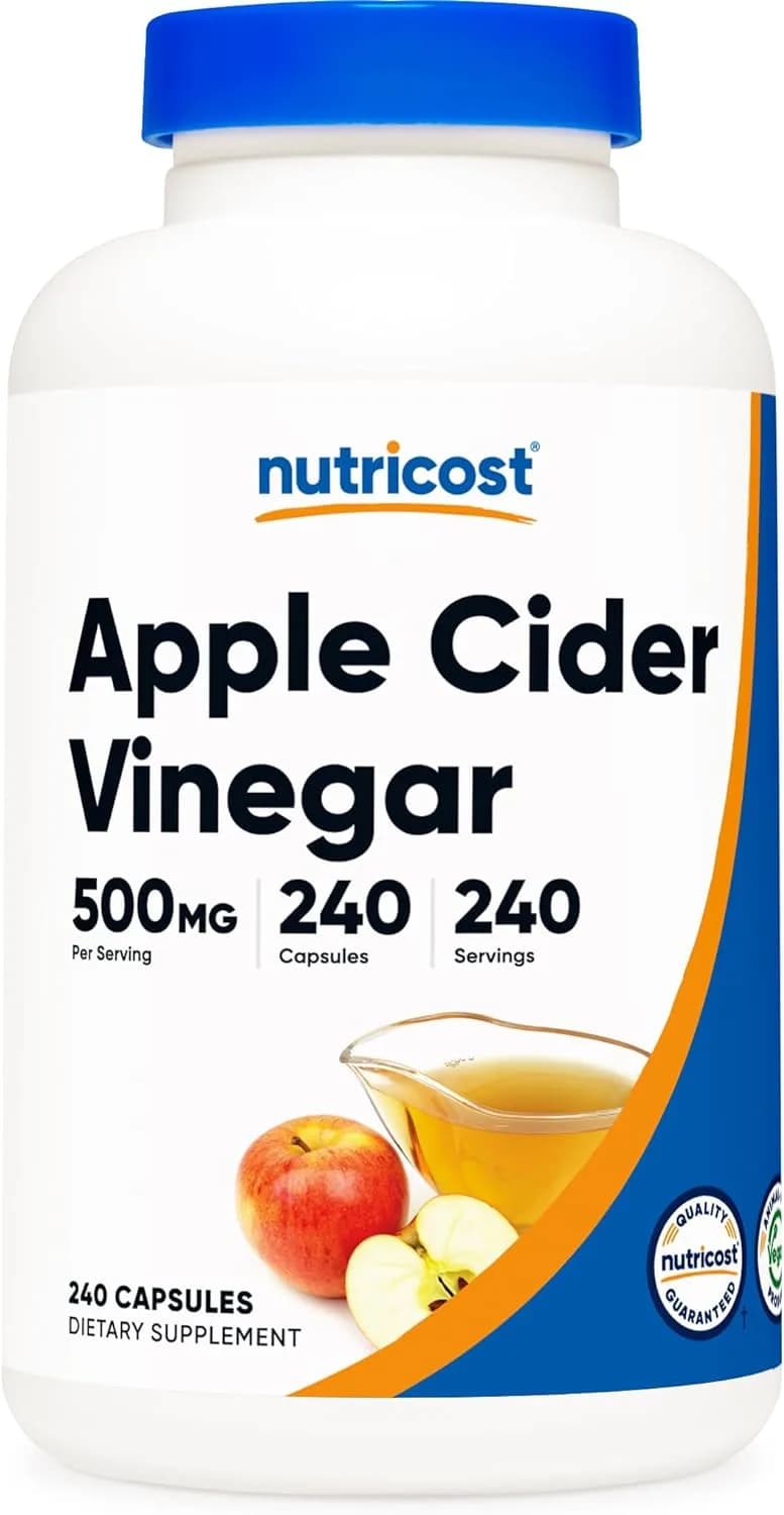 Apple Cider Vinegar, 500 mg, 240 Capsules by NutriCost