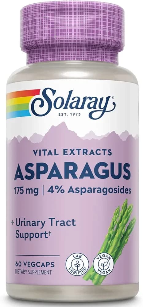 SOLARAY Asparagus Rhizome Extract 175 mg w/Whole Root | Healthy Urinary Tract & Digestive Health Support | 60 VegCaps