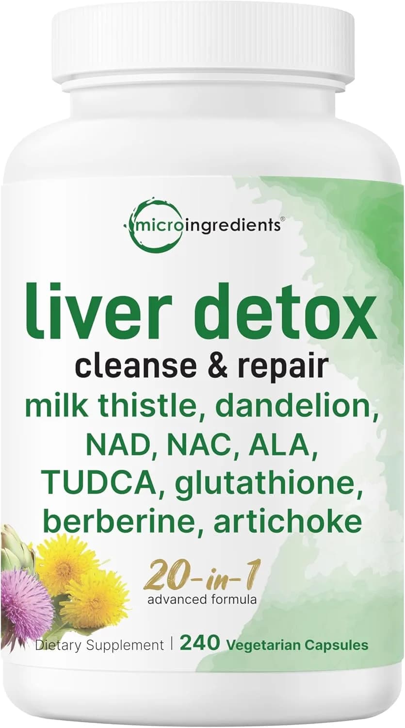 Liver Support Supplement 20-in-1 Complex, 240 Capsules by Micro Ingredients