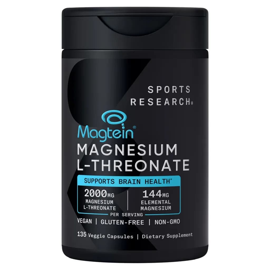 Sports Research Magtein Magnesium L-Threonate, 2000 mg | 135 Capsules