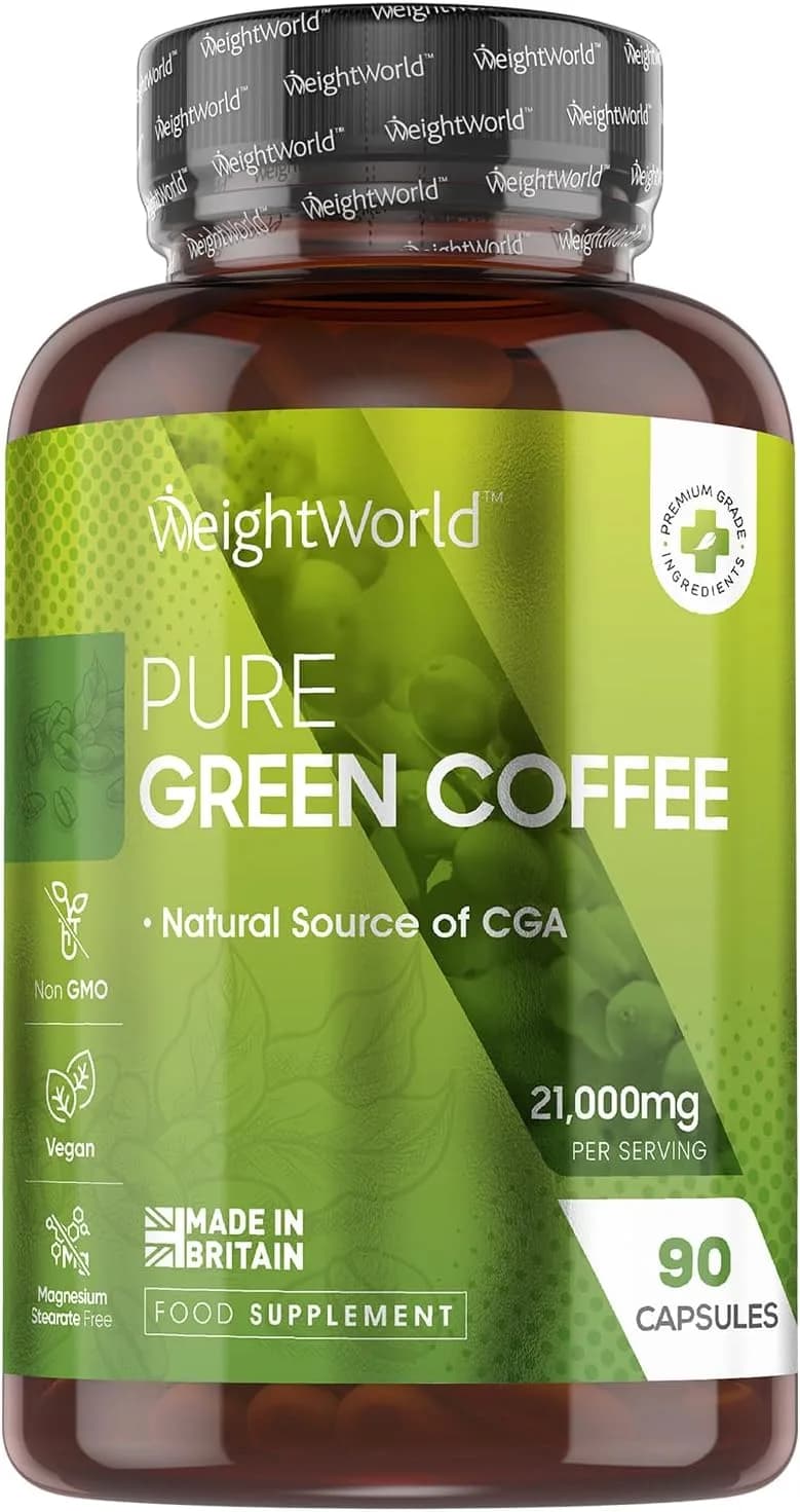 High Strength Green Coffee 90 Powder Capsules, 21000 mg by WeightWorld