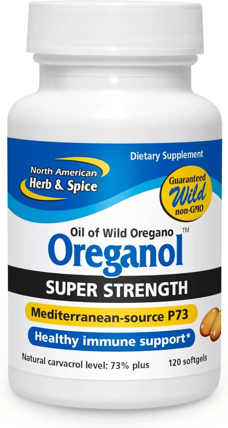 NORTH AMERICAN HERB & SPICE Super Strength Oreganol P73, 120 Softgels