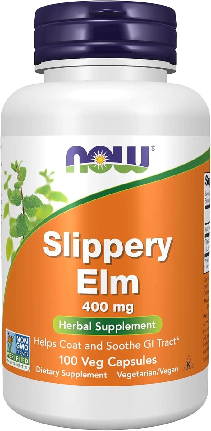 Slippery Elm (Ulmus rubra), 400 mg, 100 Veg Capsules by NOW