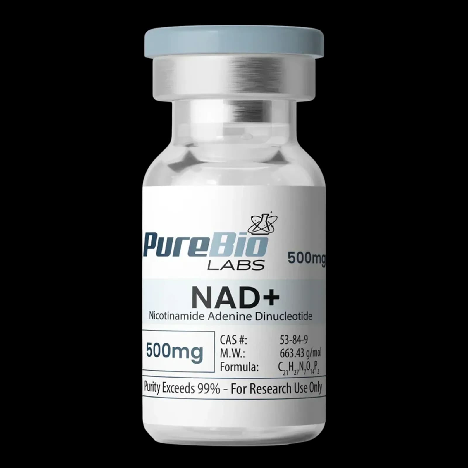 NAD+ Vial Cellular Energy Support, 500 mg by pure bio labs