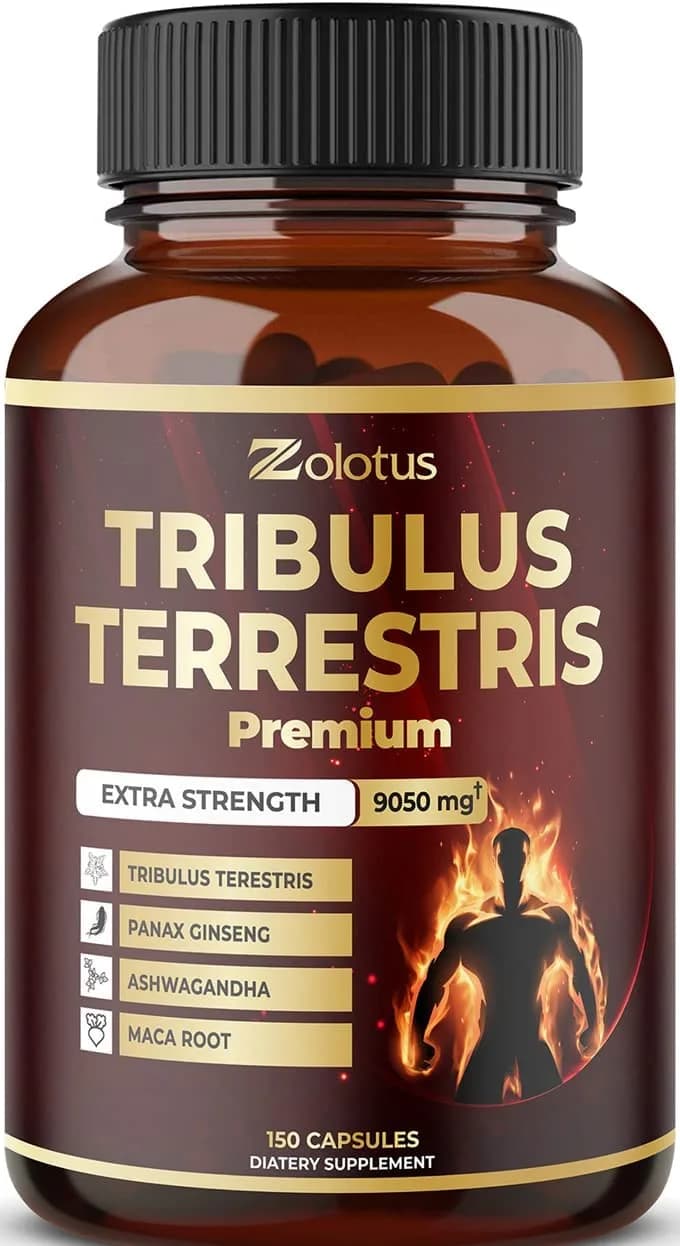 Tribulus Terrestris, 9050mg Per Capsule, 5 Months Supply with Ashwagndha, Panax Ginseng, Saw Palmetto, Maca, Shilajit. Energy, Stamina & Performance Supplement for Men & Womenزولوتس تركيز9050 مجم للكبسولة،يحتوى على الاشواجندا العضوية والجنسنج والماكا السوداء والشيلاجيت ،لزيادة انتاج الطاقة والرغبة الجنسية للطرفين ،150 كبسولة