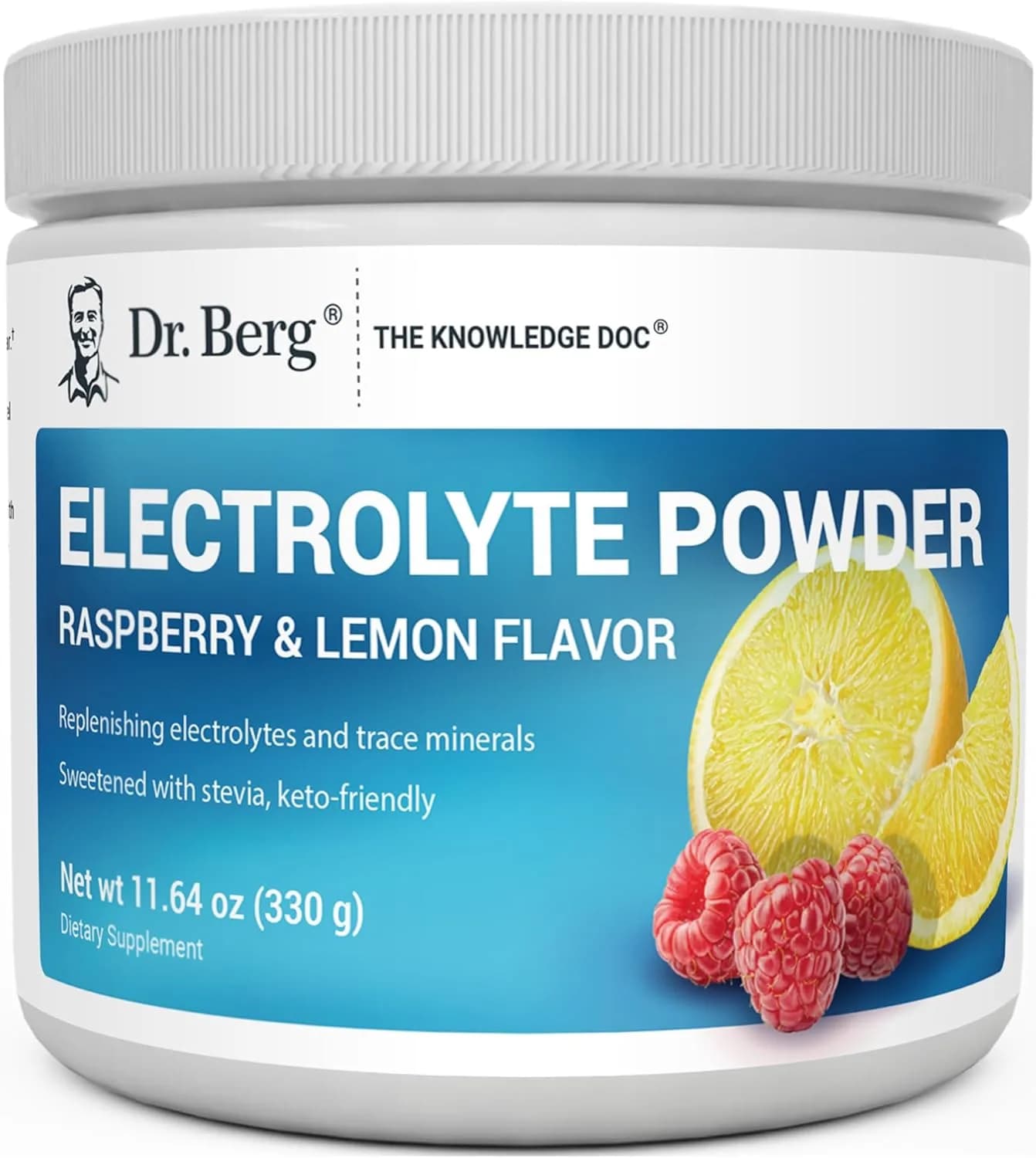 Electrolyte Powder Raspberry Lemon Flavor, 50 Servings by Dr Berg's
