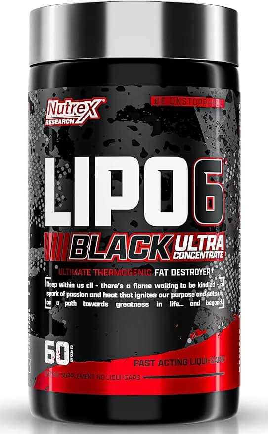 Nutrex Lipo 6 Black Ultra Concentrate for Men, 60 Count by Nutrex
