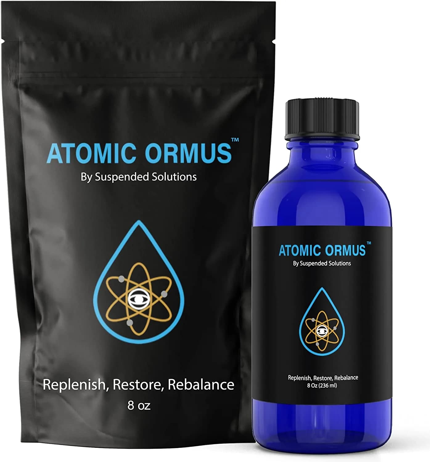 Suspended Solutions - Atomic ORMUS - 8oz - Monoatomic Gold Ormus - Memory AID, ENERGETICALLY Enhanced, REJUVENATING, Increased Energy, Stamina, Vitality - Gold, Platinum, Iridium