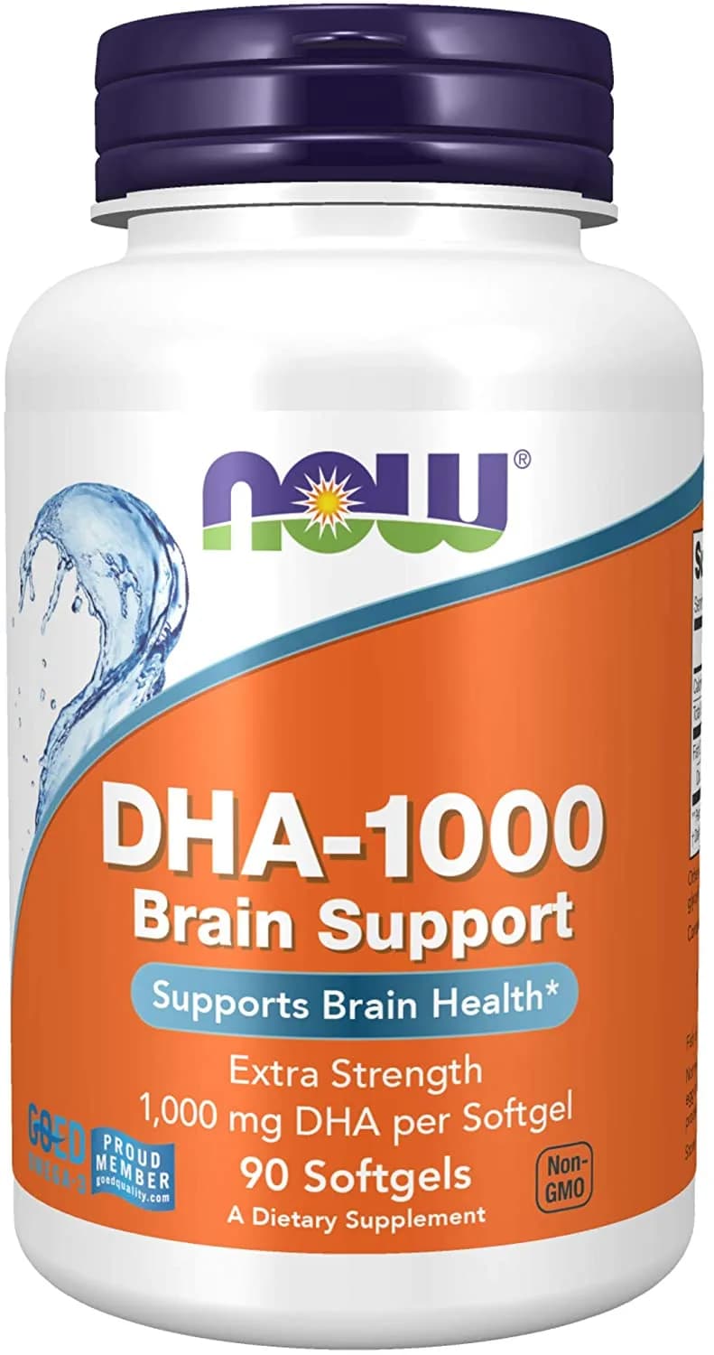 DHA Brain Support 90 softgels, 1000 mg by NOW