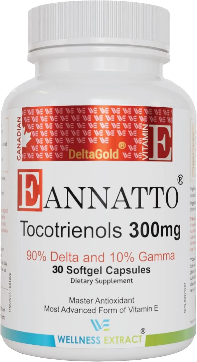 Eannatto Tocotrienols Vitamin E | Tocopherol-Free | 30 Softgels