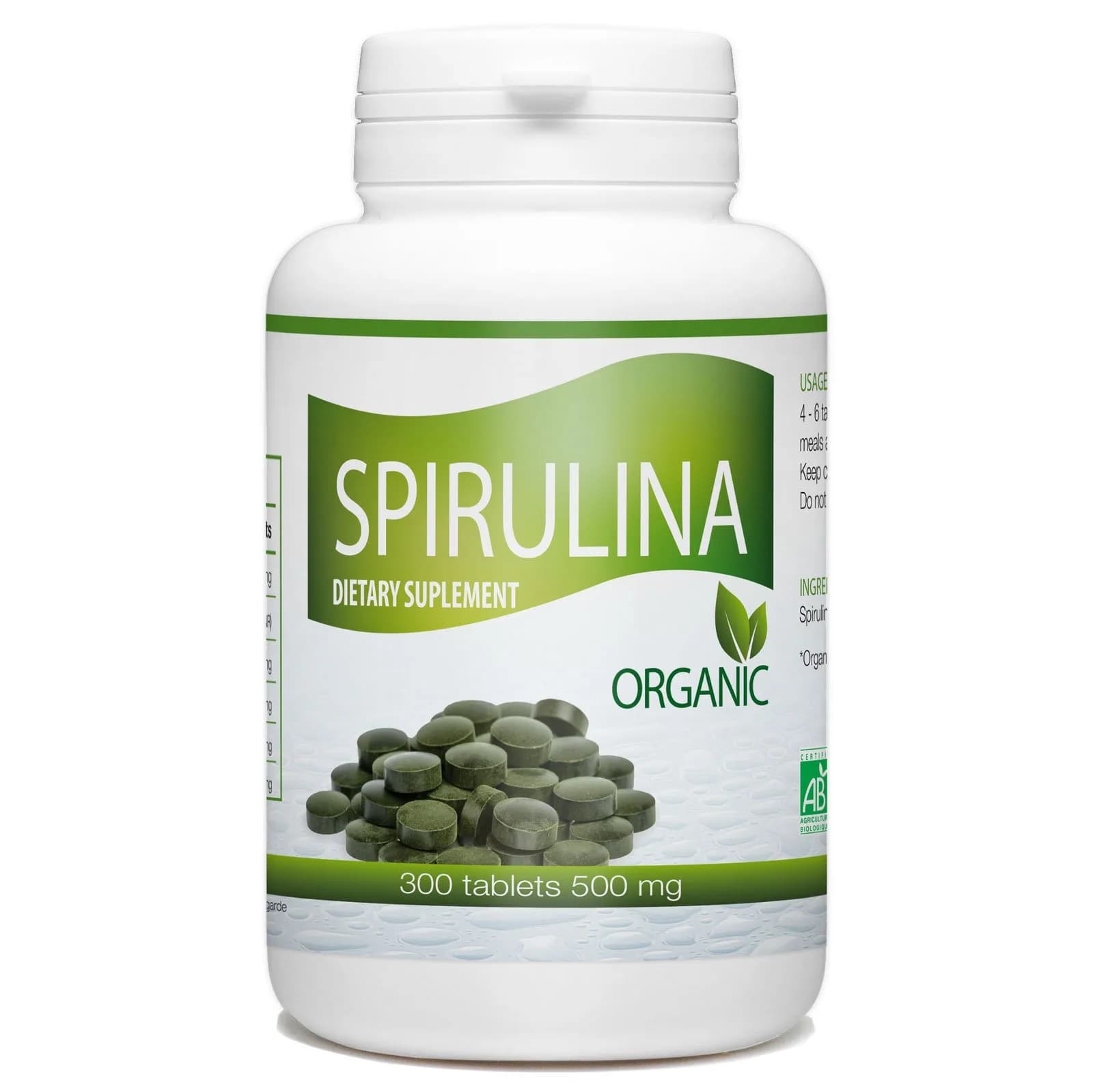 GPH Organic Spirulina, 500 mg, 300 Tablets by GPH Diffusion