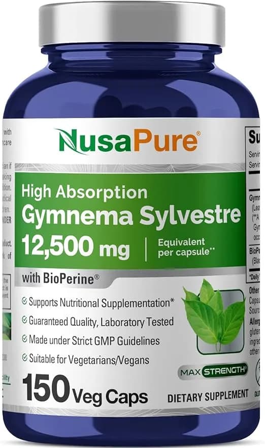Gymnema Sylvestre, 12500 mg, 150 Vegan Capsules by Nusapure