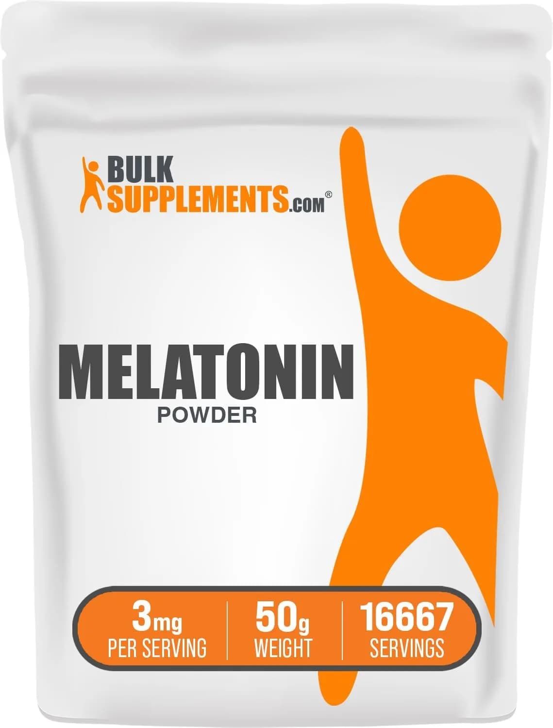 BulkSupplements Melatonin Powder 3 mg - 50g
