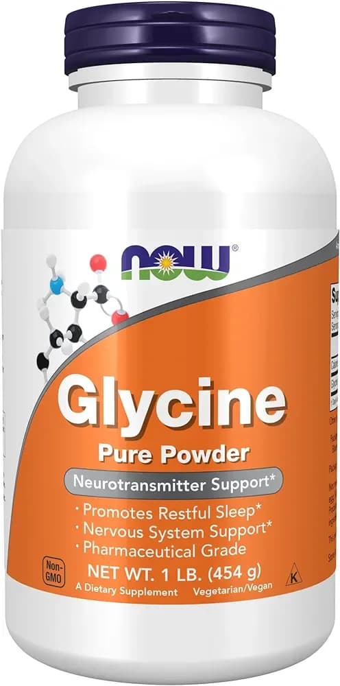 NOW Supplements, Glycine Pure Powder, Promotes Restful Sleep