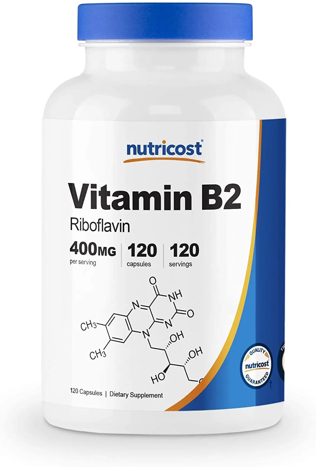 Nutricost, Vitamin B2 400mg, 120 Capsules