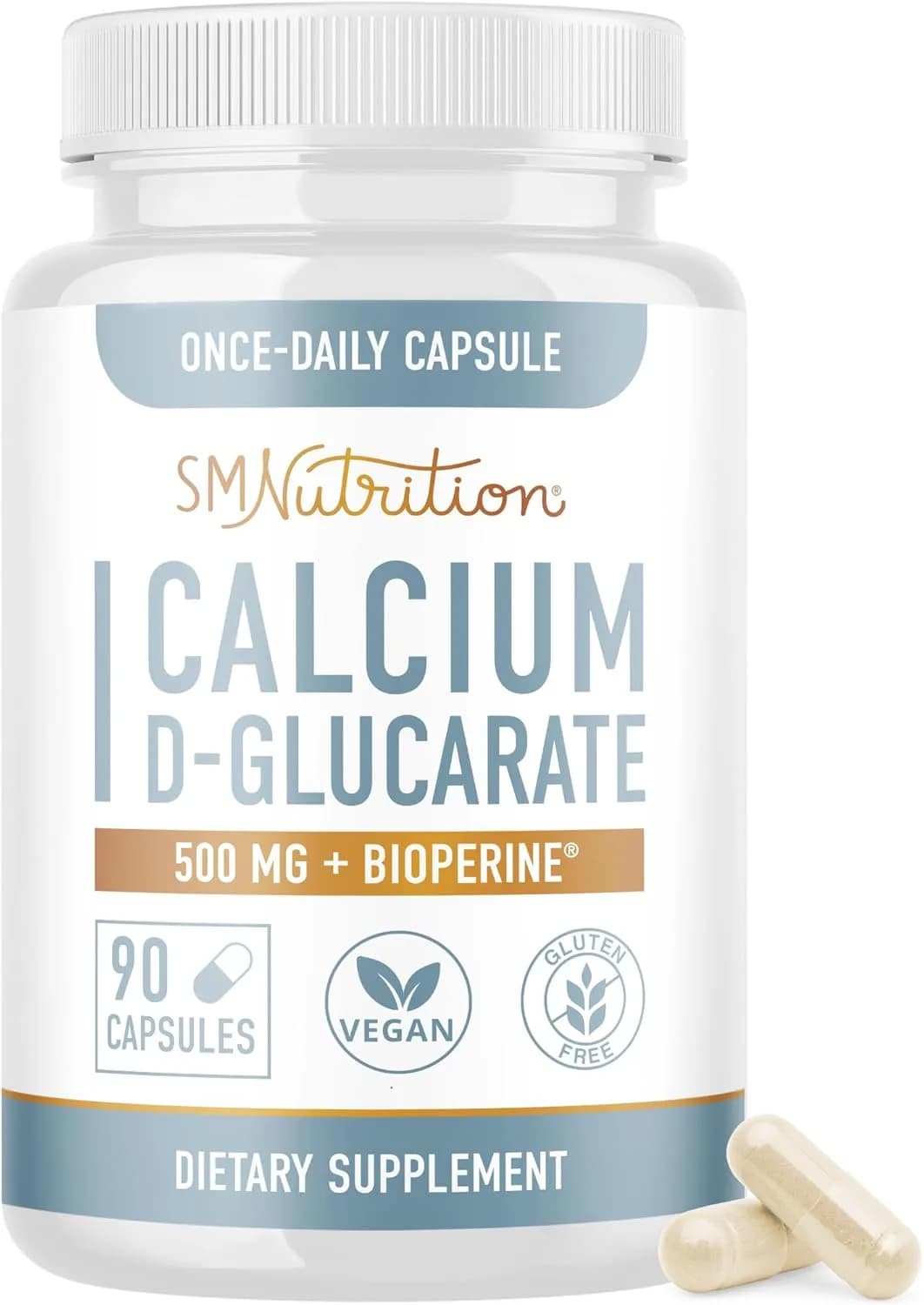 SMNutrition Calcium D-Glucarate, 500 mg, 90 Capsules by SMNutrition