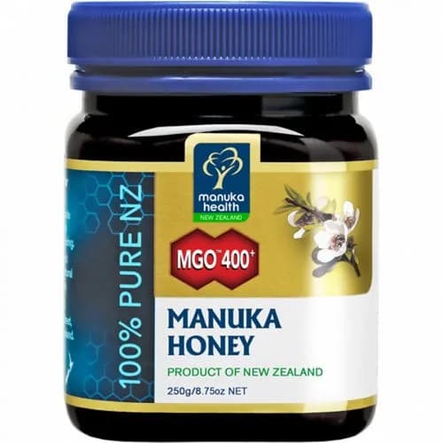 Manuka Health Manuka Honey MGO 400+, 100% Pure New Zealand Honey, 250 Grams - 8.8 OZ مانوكا عسل نحل مانوكا النقى 100% ، من نيوزيلندا 250 جرام