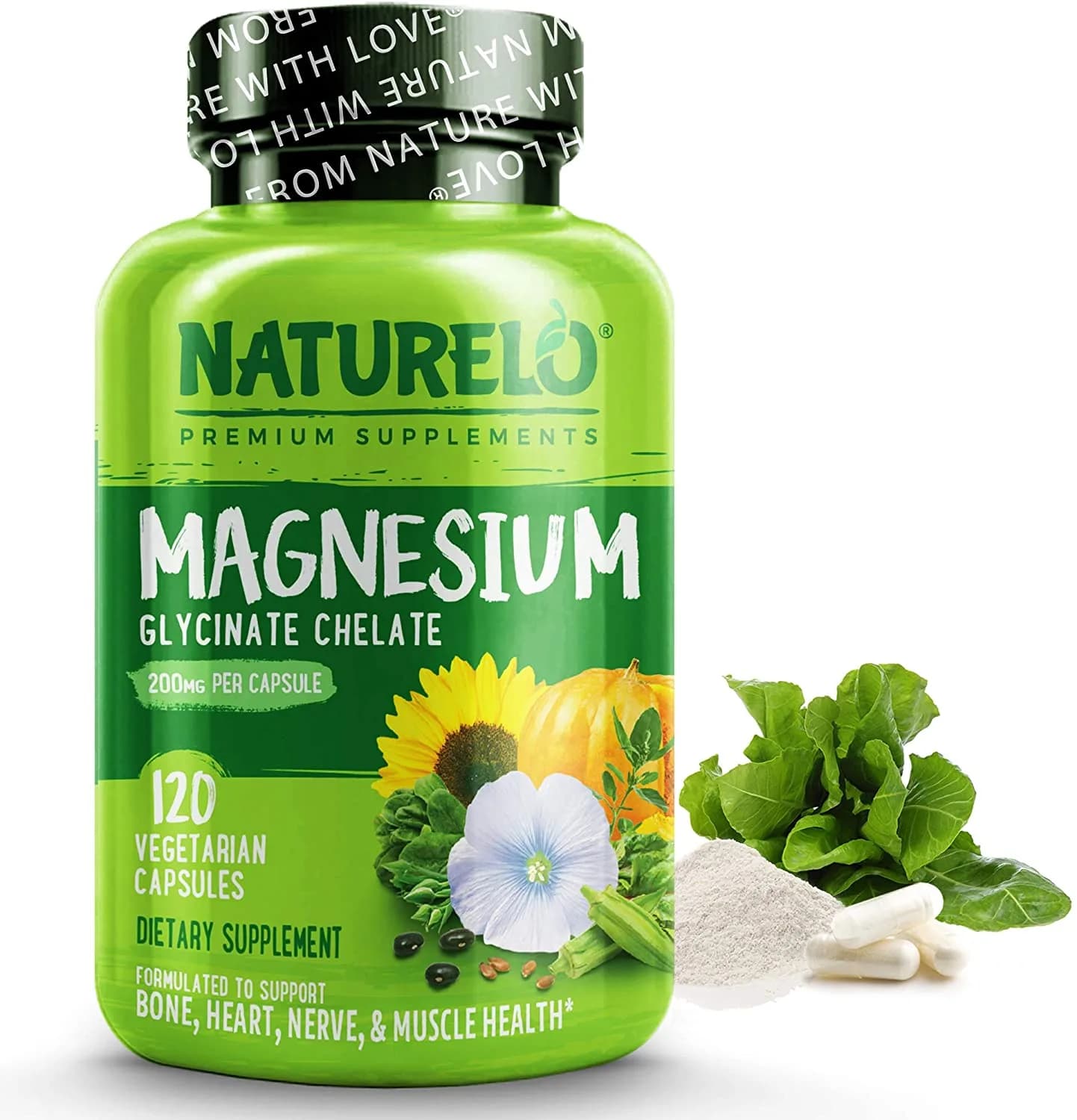 Magnesium Glycinate, 120 Capsules by NATURELO