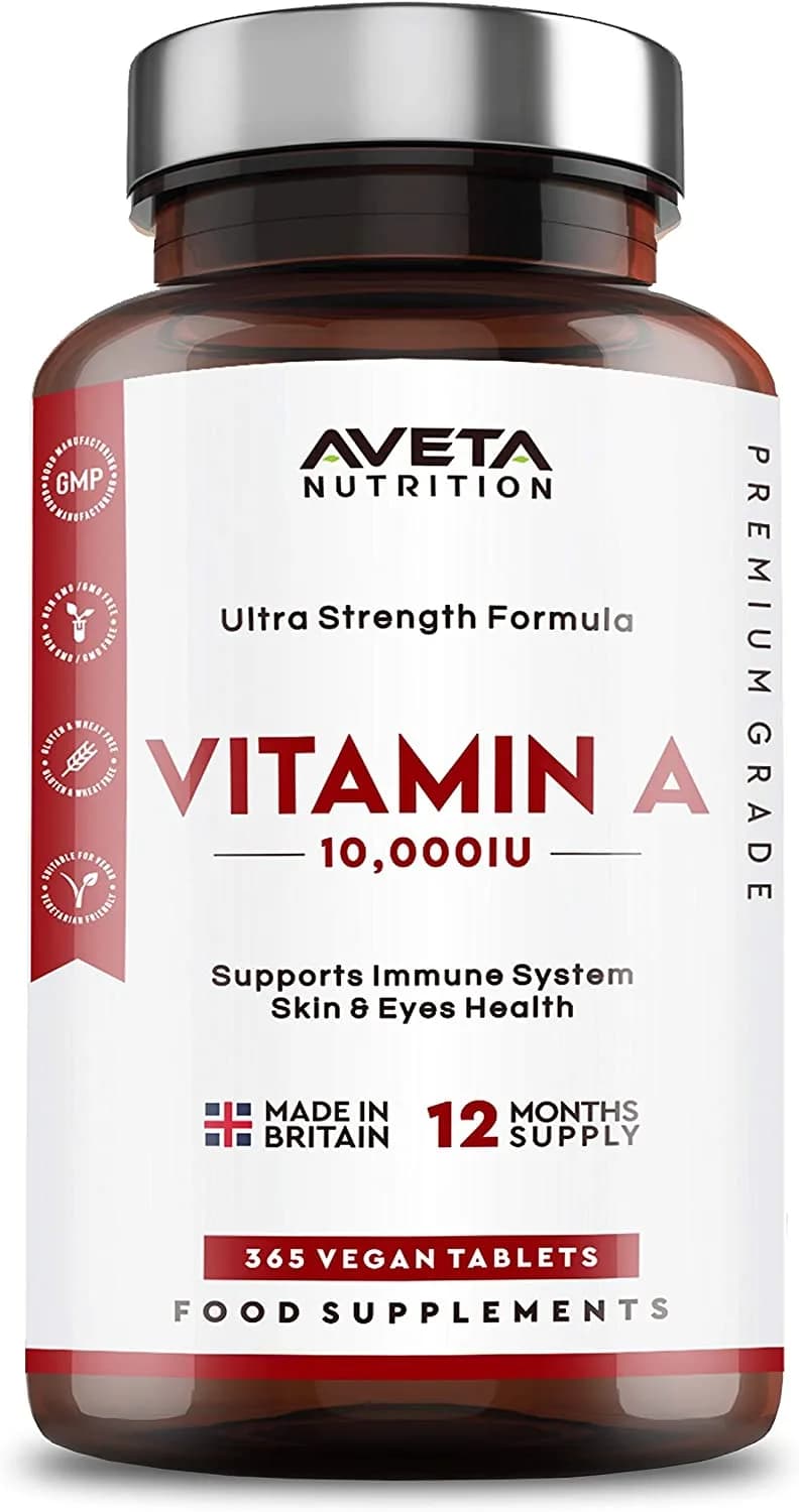 Aveta Nutrition Vitamin A, 10000 IU, 365 Tablets