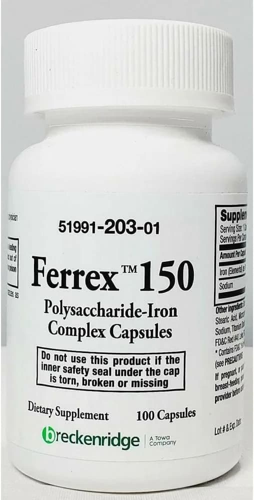 Ferrex 150 Polysaccharide Iron Complex Capsules