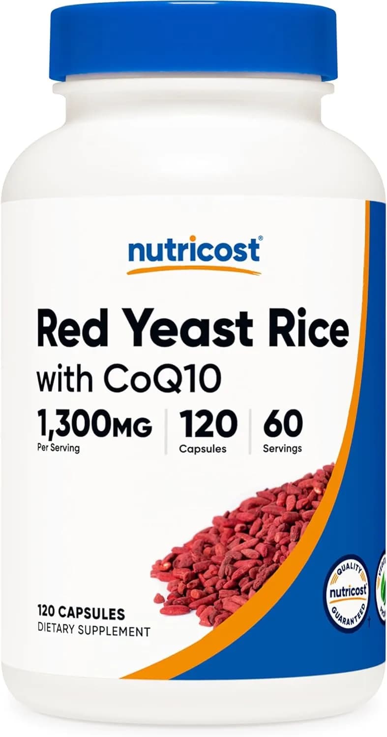 Nutricost, Red Yeast Rice with CoQ10 1300mg, 120 Capsules