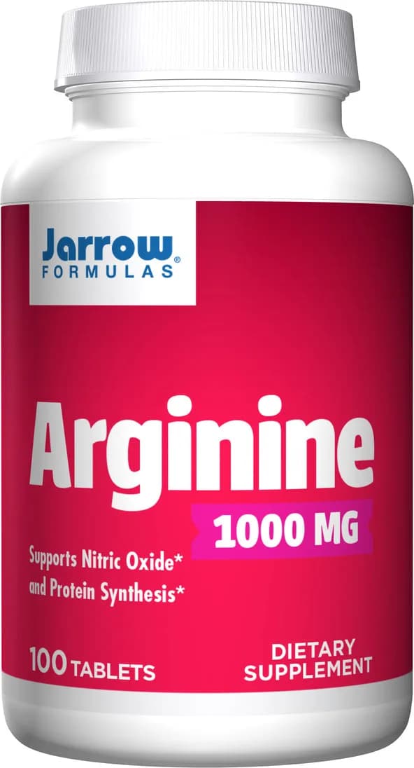 Jarrow Formulas Arginine 1000 mg - 100 Tablets - Supports Nitric Oxide & Protein Synthesis - Supports Normal Tissue Repair - Men’s Health Formula