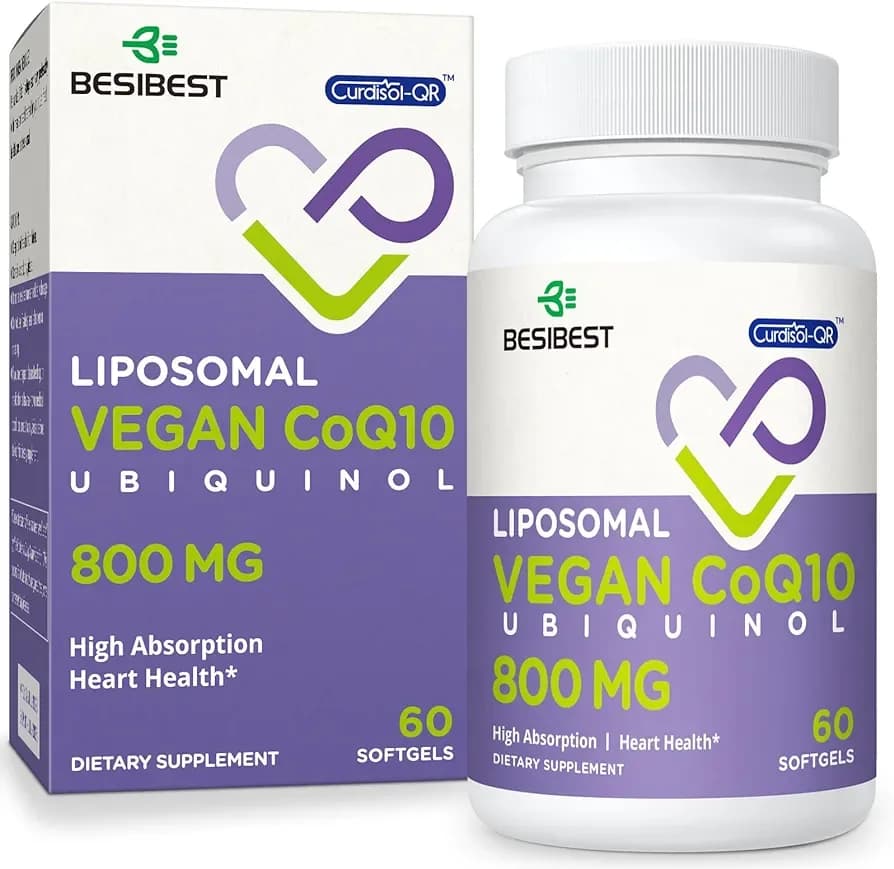 Besibest Liposomal Ubiquinol CoQ10 800 mg 60 Vegan Softgels