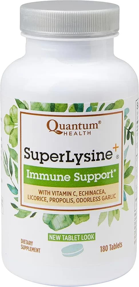 Super Lysine+ Immune & Lip Health Support, 180 Tablets by Quantum Health