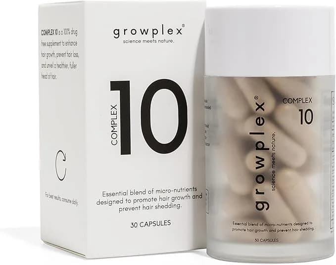 Complex10 Hair Support Supplement | Biotin, Collagen & 10 Nutrients | 30 Capsules for Men & Women