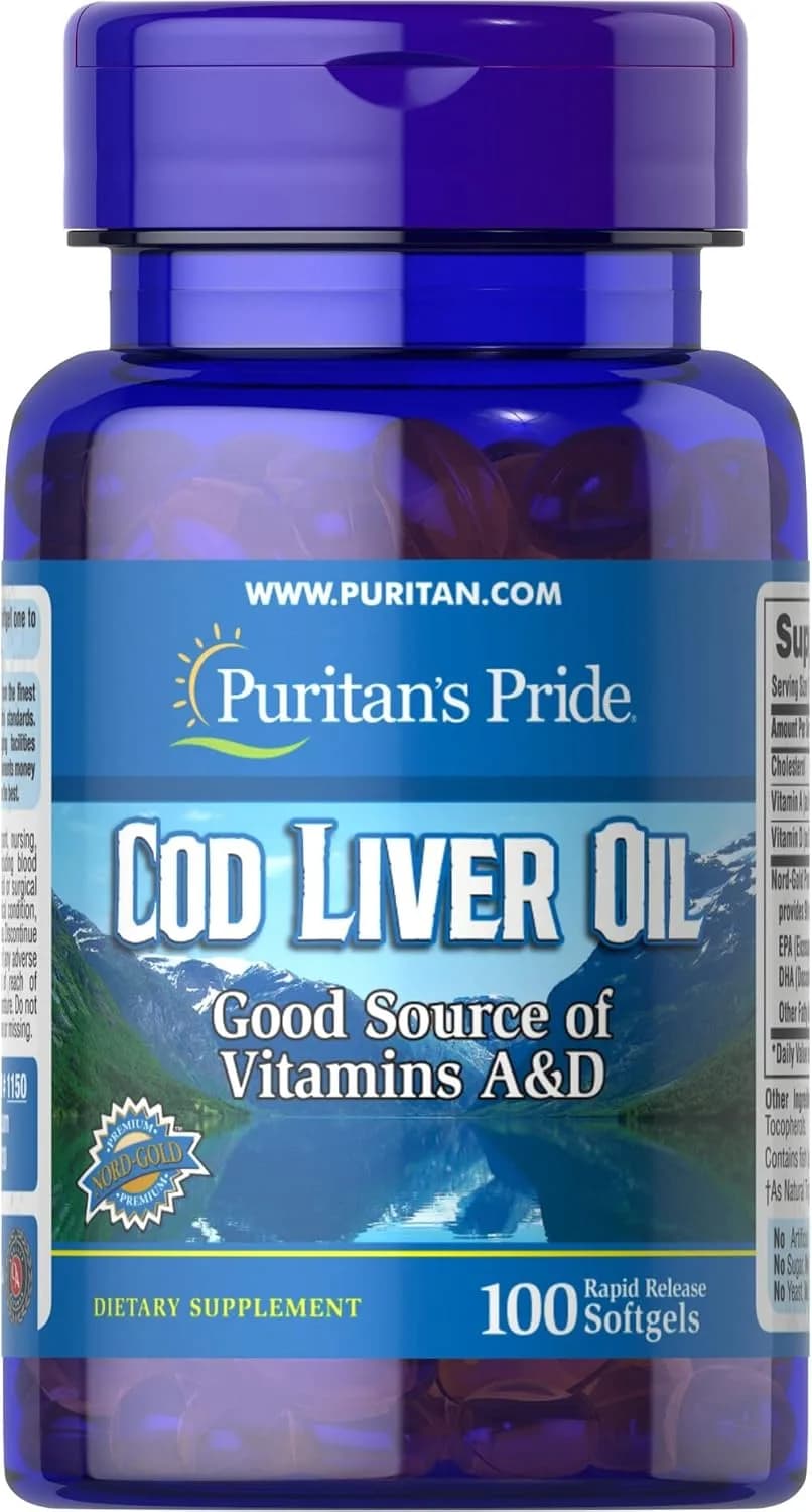 Puritan's Pride, Cod Liver Oil, 100 Softgels