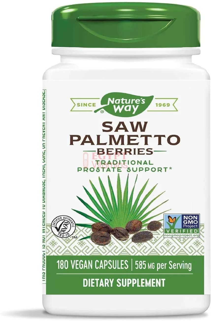 Saw Palmetto Berries; TRU-ID Certified;, 585 mg, 180 Capsules by Nature's Way