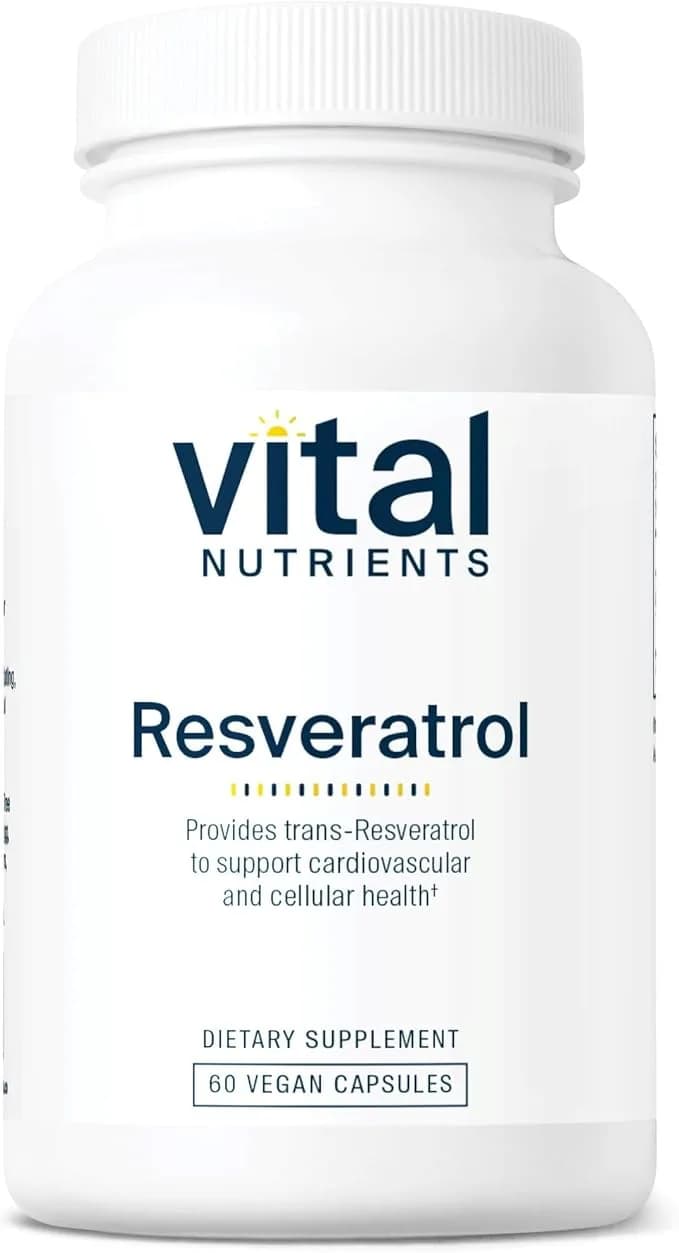 Resveratrol Cardiovascular & Cellular Health Support, 250 mg, 60 Capsules by Vital Nutrients