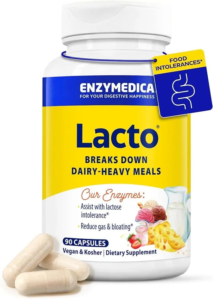 Lacto Dairy Digestion Support, 90 Capsules by ENZYMEDICA