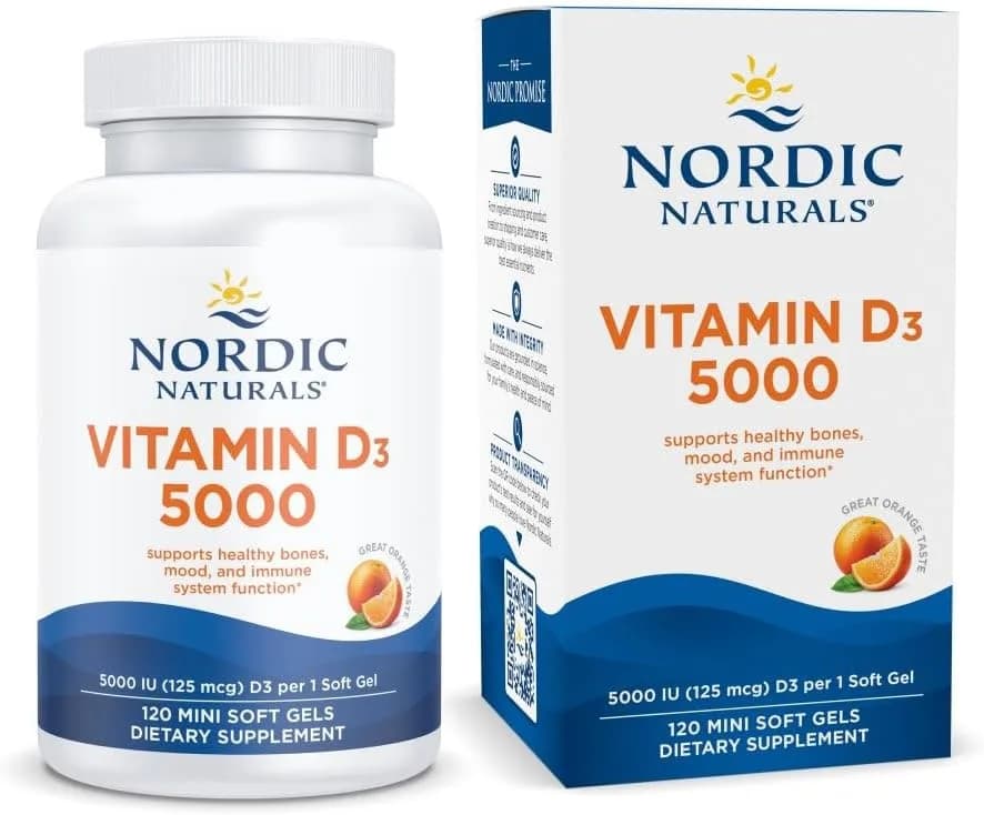 Nordic Naturals Nordic Naturals D3 5000 IU | Orange Mini Softgels | 120 Counts