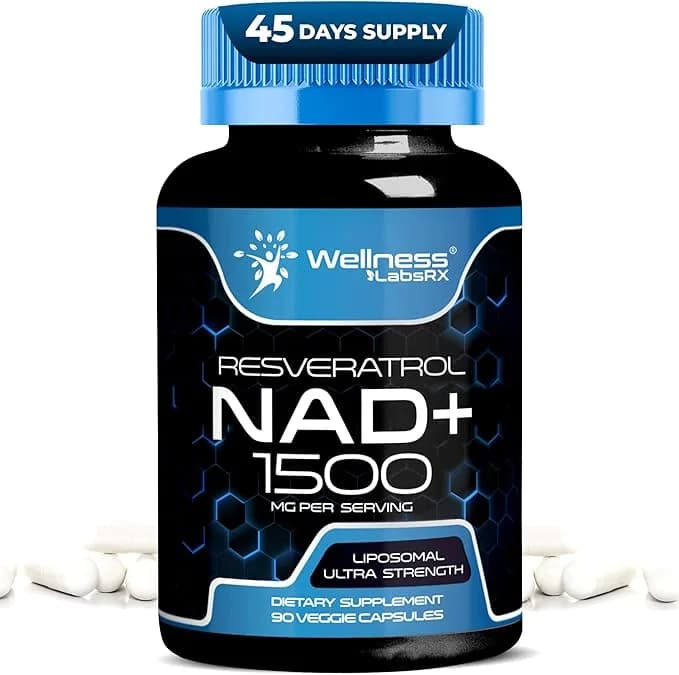 WELLNESS LABSRX Liposomal NAD Supplement Supports Cellular Health, 1500 mg, 90 Count