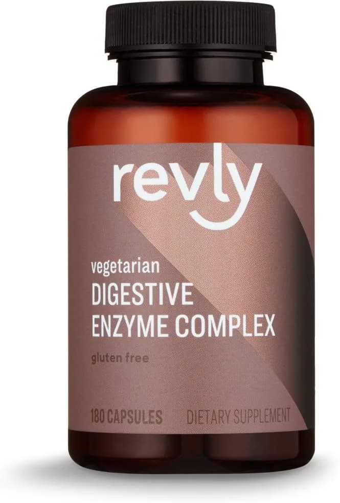 revly Digestive Enzyme Complex for Healthy Digestion, 180 Capsules