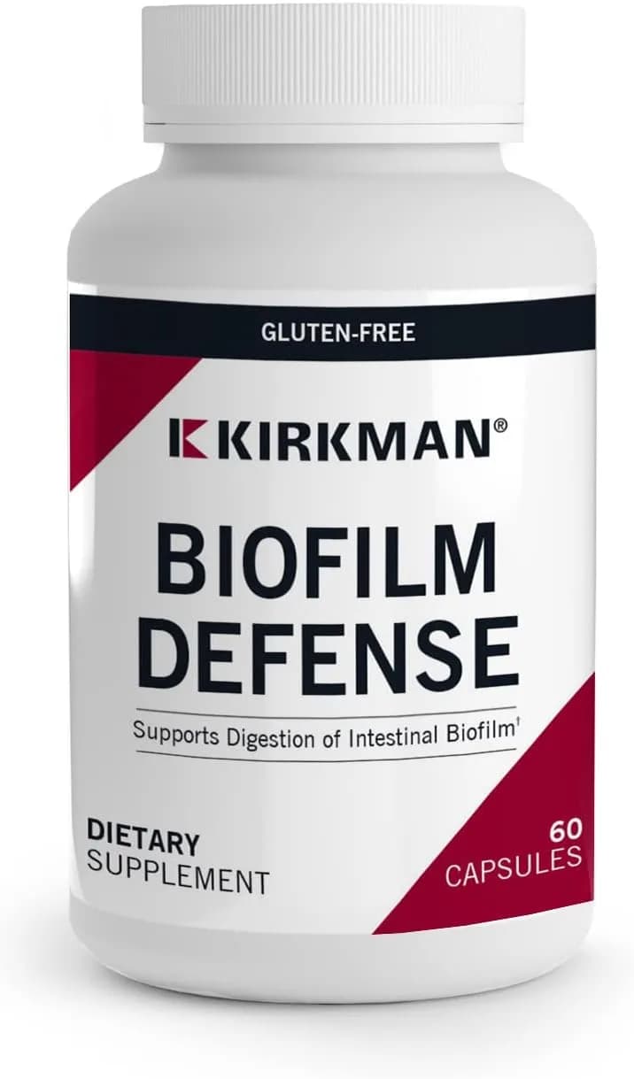 Kirkman - Biofilm Defense Disruptor and Buster - W/Lipase and Glucoamylase - Enzymes for Digestion for Men and Women - Protects Immune System - 60 Supplement Capsules