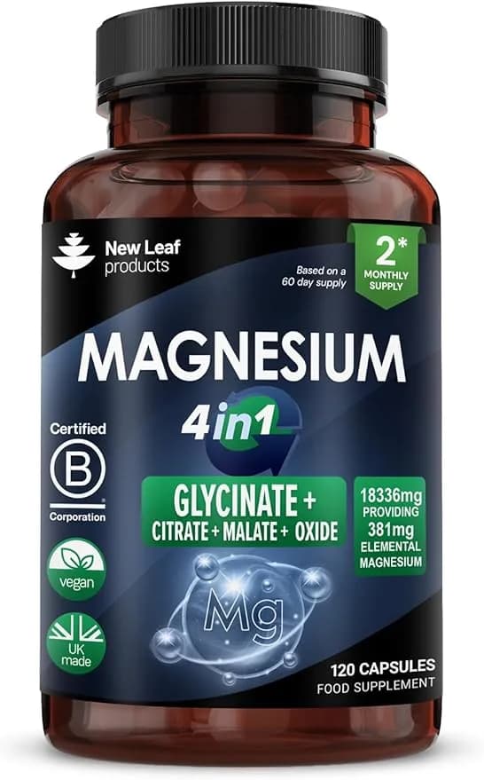 New Leaf Products Magnesium 4-in-1 Complex, 1836 mg, 120 Vegan Capsules