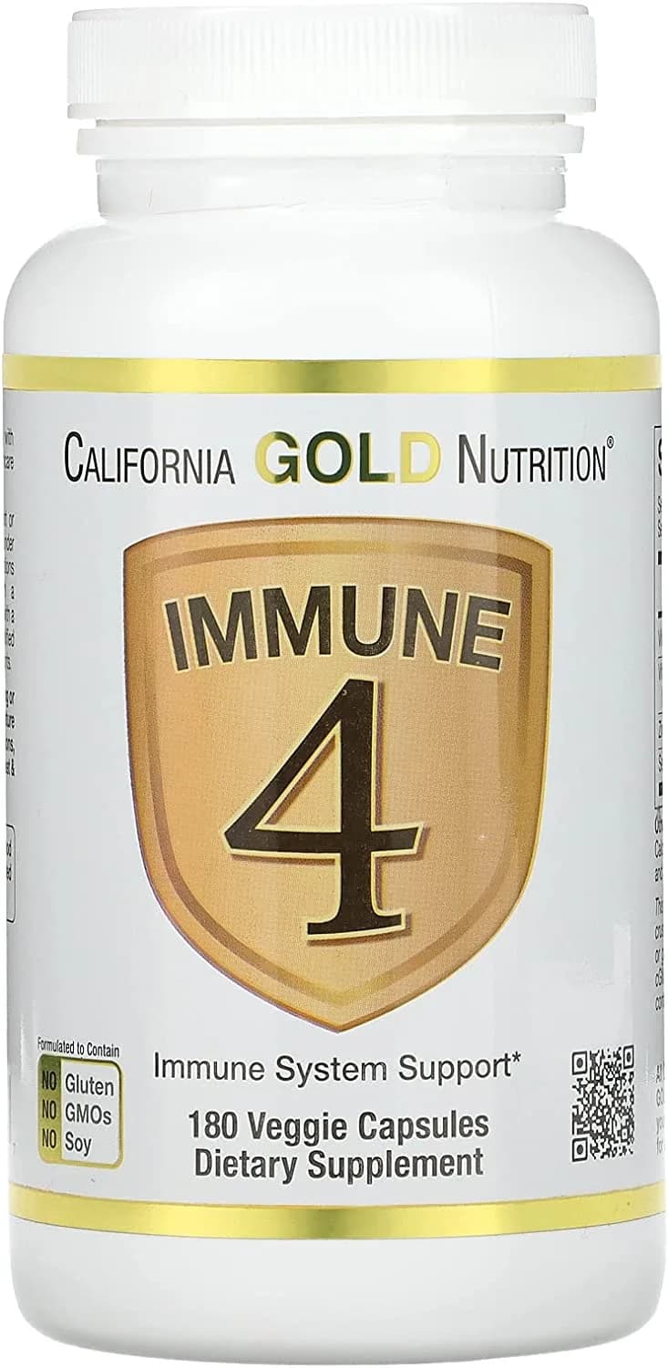 Immune 4 Immune System Support Veggie, 180 Capsules by California Gold Nutrition