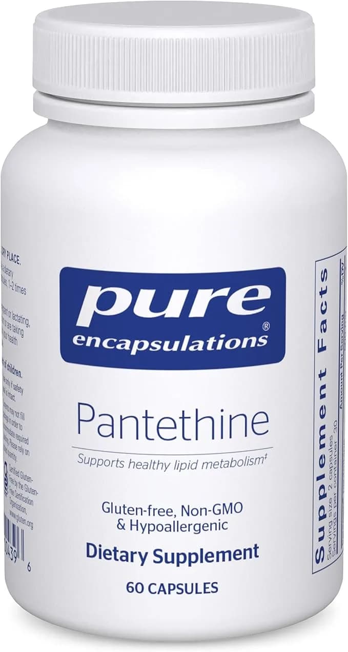 Pantethine, 250 mg, 60 Vegan Capsules by PURE ENCAPSULATIONS
