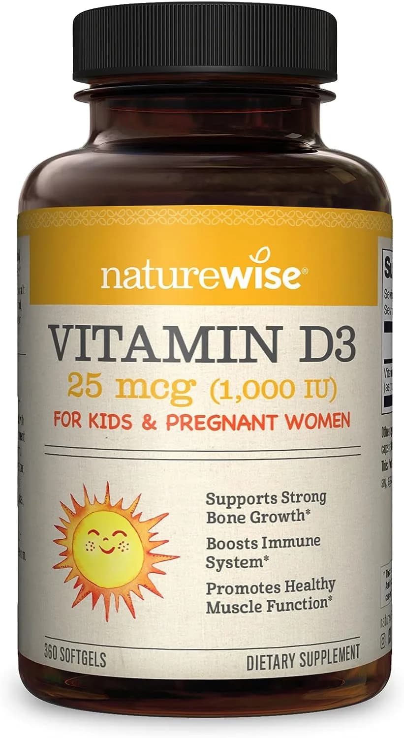 NatureWise Vitamin D3 1,000 IU for Healthy Muscle Function, Bone Health & Immune Support ,360 Count