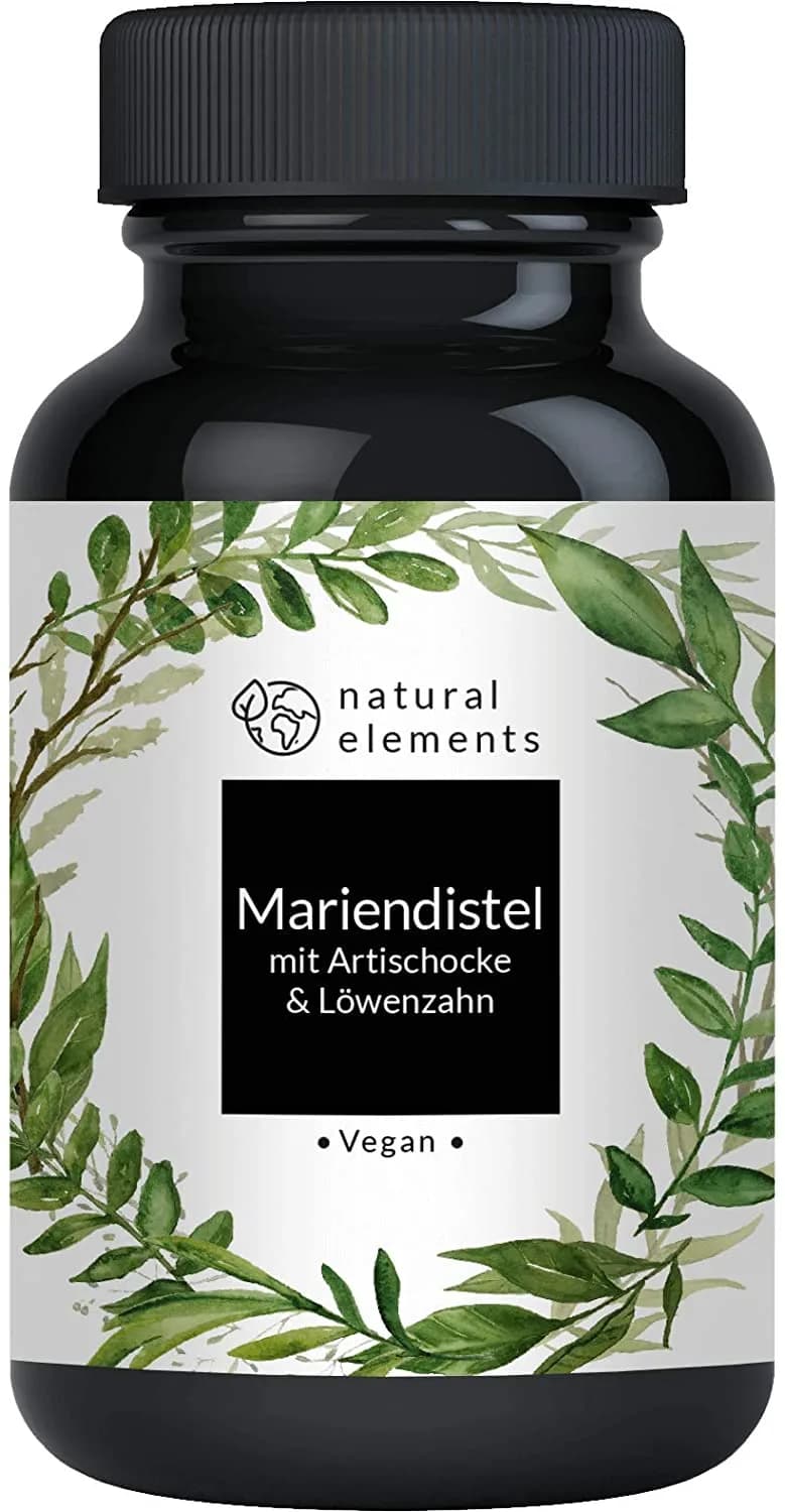 natural elements Milk Thistle, Artichoke & Dandelion Complex - 120 Capsules - High Dose with 80% Silymarin حليب الشوك ( جرعة عالية من 80%سيليمارين) والخرشوف والهندباء المركب ، 120 كبسولة