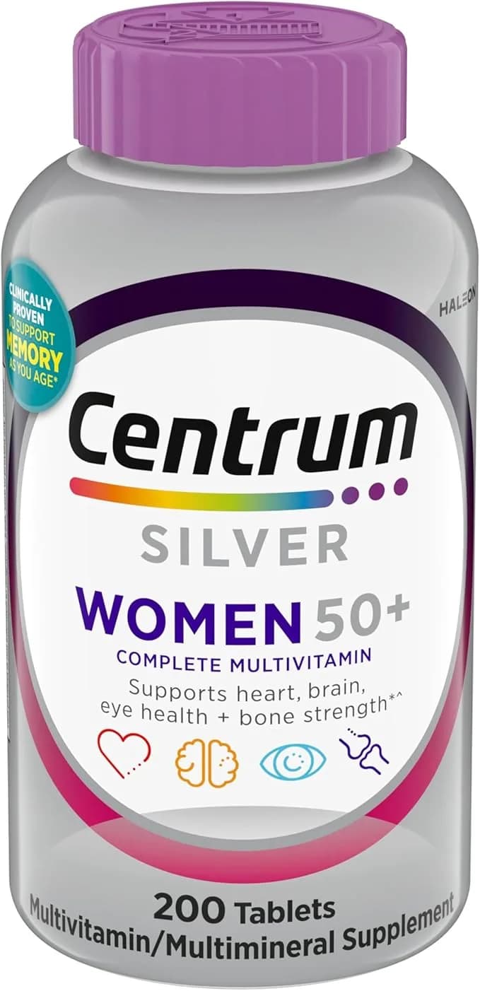 Silver Women's Multivitamin for Women 50 Plus, 200 Tablets by Centrum